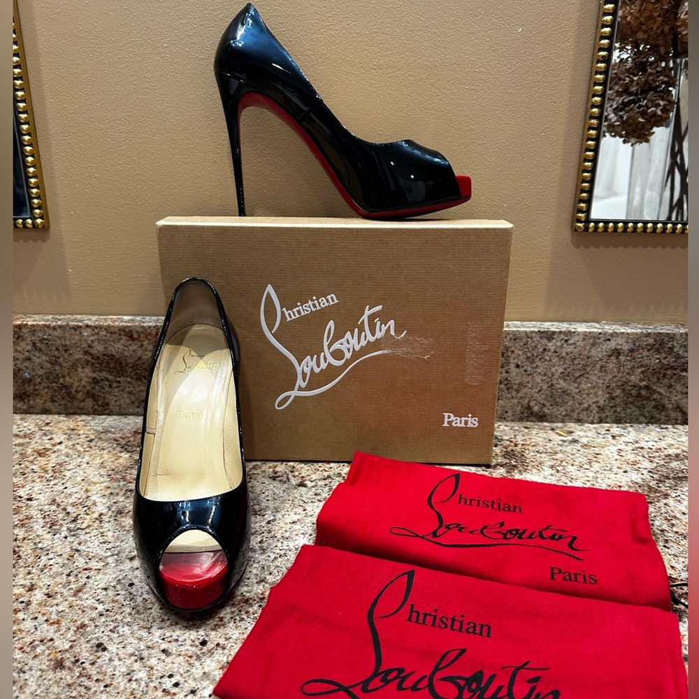 Christian Louboutin New Very Prive 120 Patent black/red